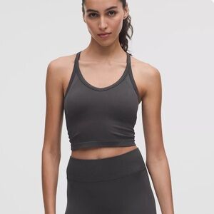 NWT Lululemon Get Low Crossback Training Tank Top B/C Cup | Black/Grey Size L